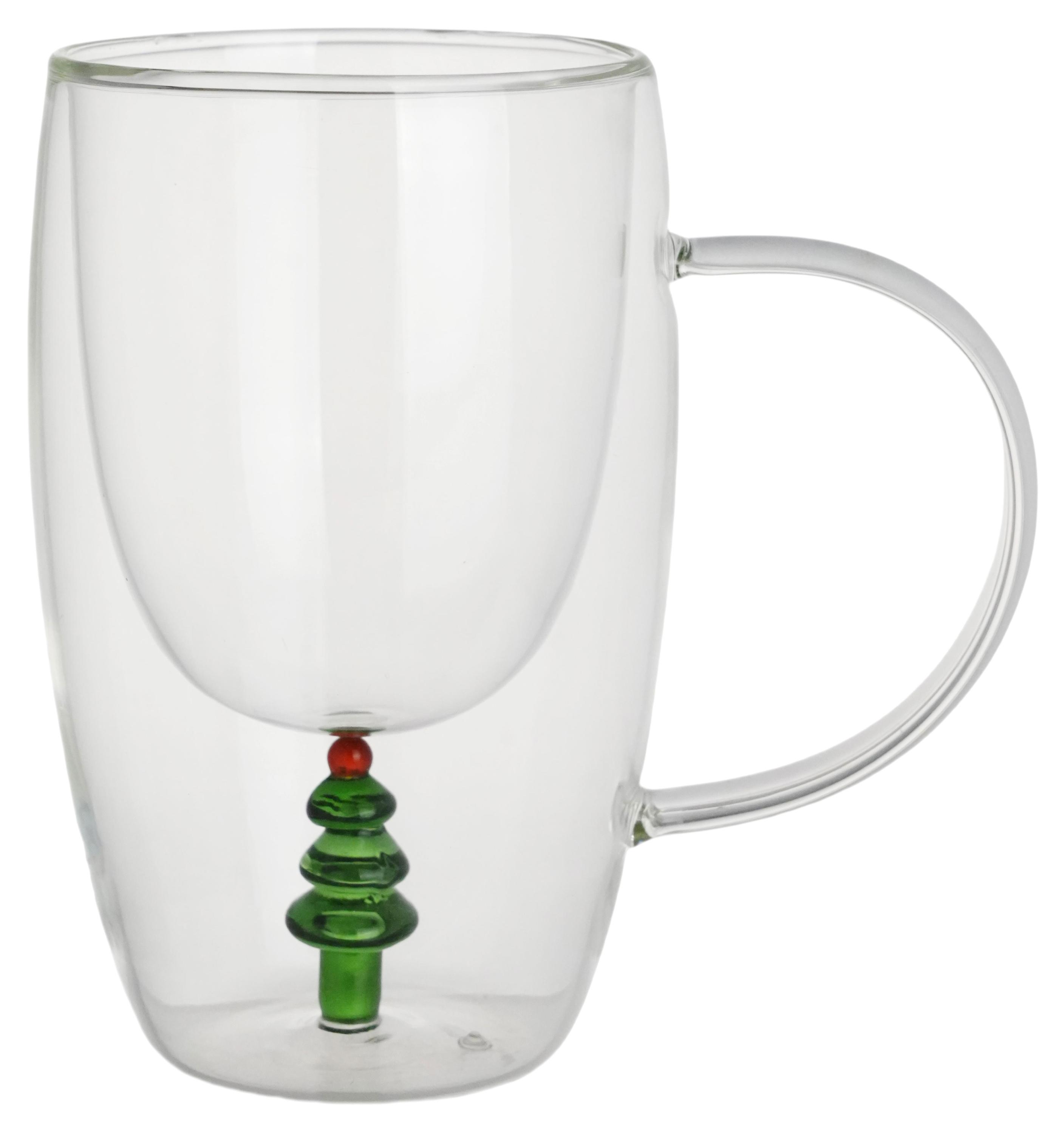 

Кружка Actuel Вокруг света с елочкой стеклянная с двойными стенками, 340 мл