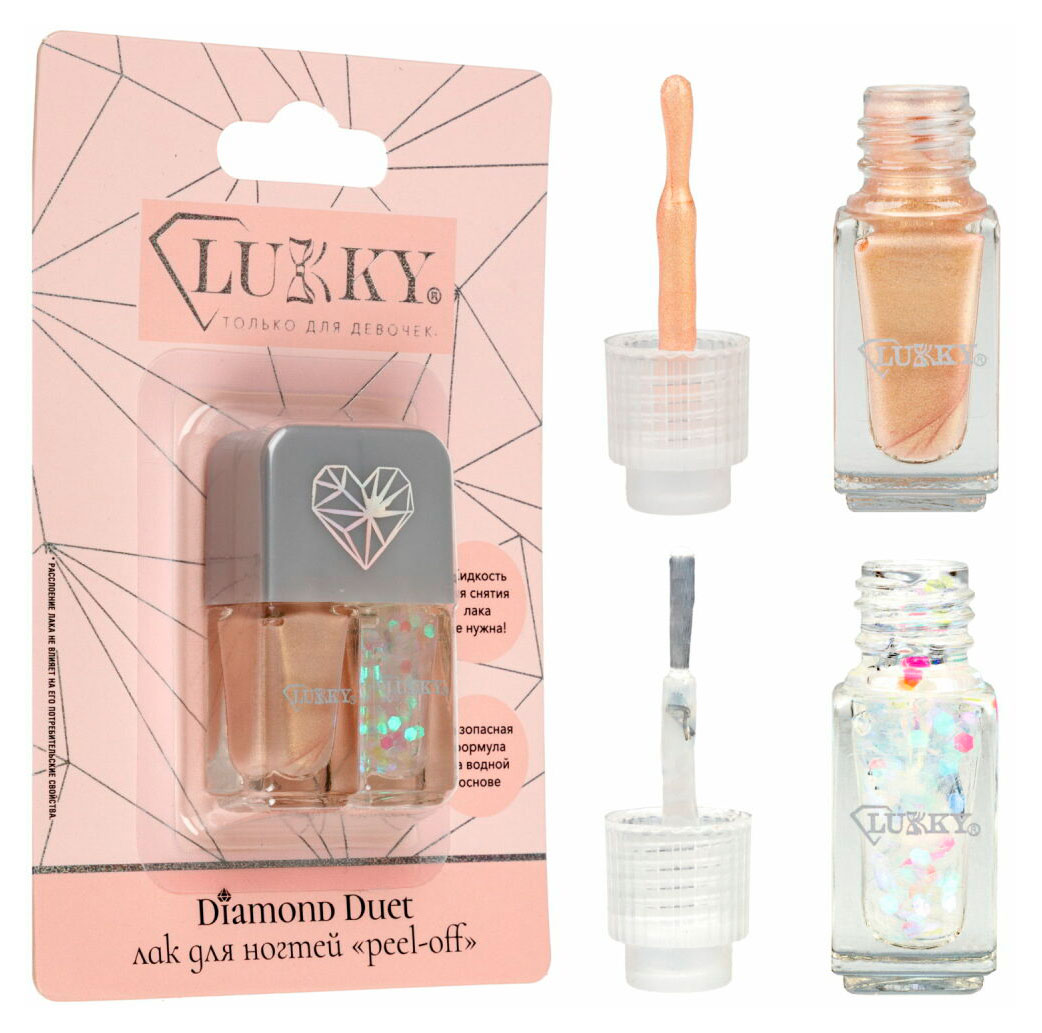

Лак двойно1 для ногтей Lukky Diamond Duet, 1 шт в ассортименте