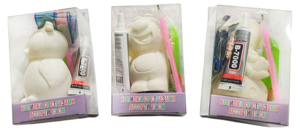 

Копилка-раскраска 6х8х14 см, 1 шт в ассортименте