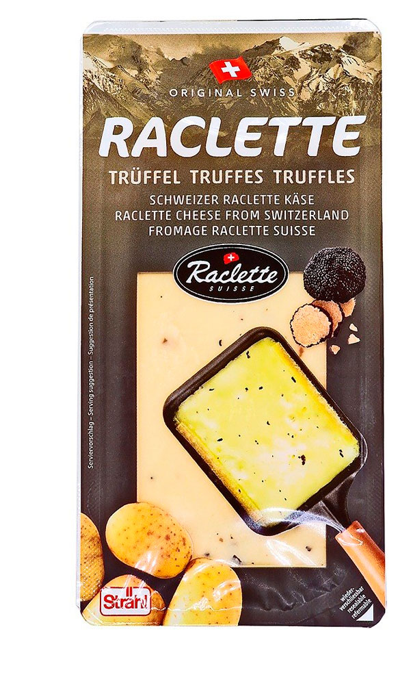 Изображение товара Полутвердый сыр Раклет с трюфелем 150 г швейцарский сыр БЗМЖ