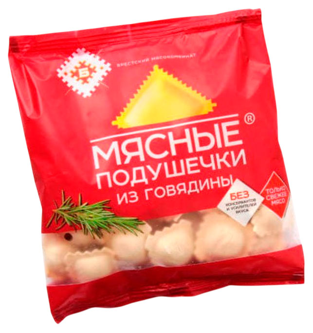 Изображение товара Пельмени мясные «БМК» Мясные подушечки из говядины замороженные Беларусь, 430 г