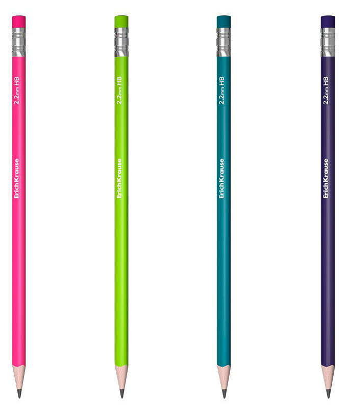 

Карандаш чернографитовый ErichKrause Panda Hugs НВ с ластиком, 1 шт в ассортименте