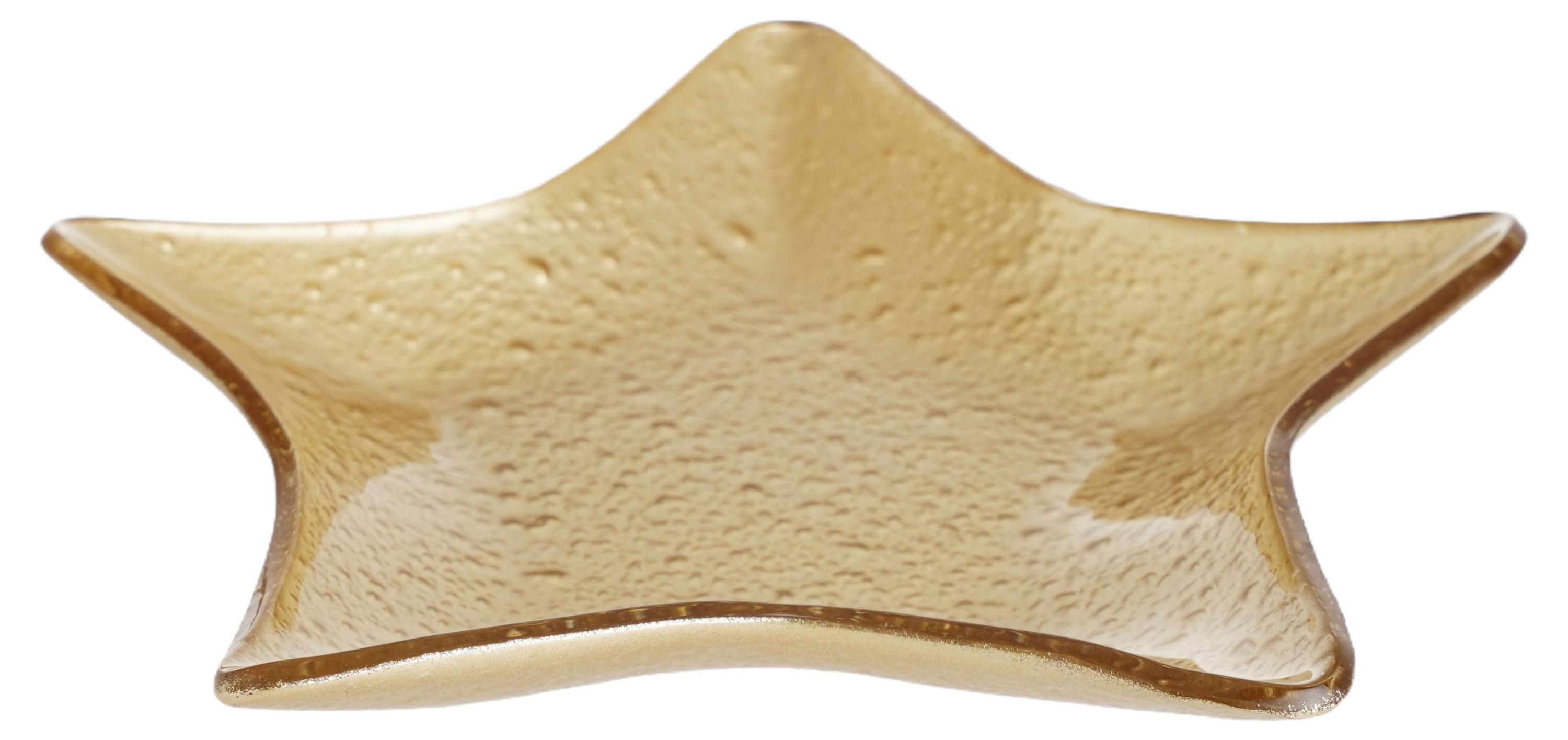 

Блюдо Actuel Золото театра в форме звезды золотистое стеклянное, 18 см