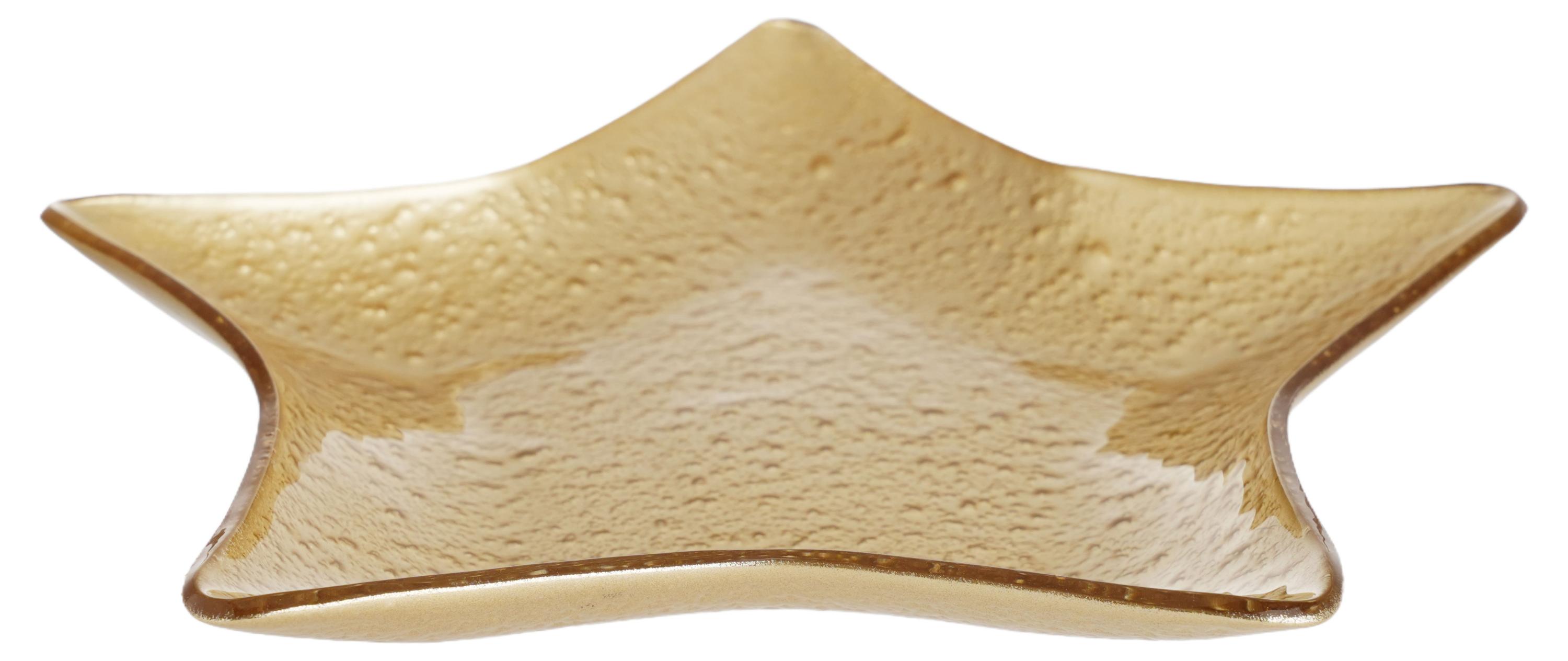 

Блюдо Actuel Золото театра в форме звезды золотистое стеклянное, 23 см