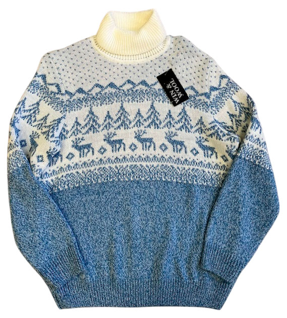 

Джемпер женский новогодний Носи свое! бело-голубой, р 44-52