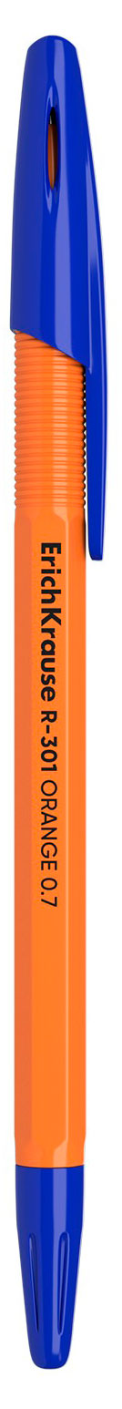 

Ручка шариковая ErichKrause R-301 Stick Orange синяя 0,7 мм, 1 шт