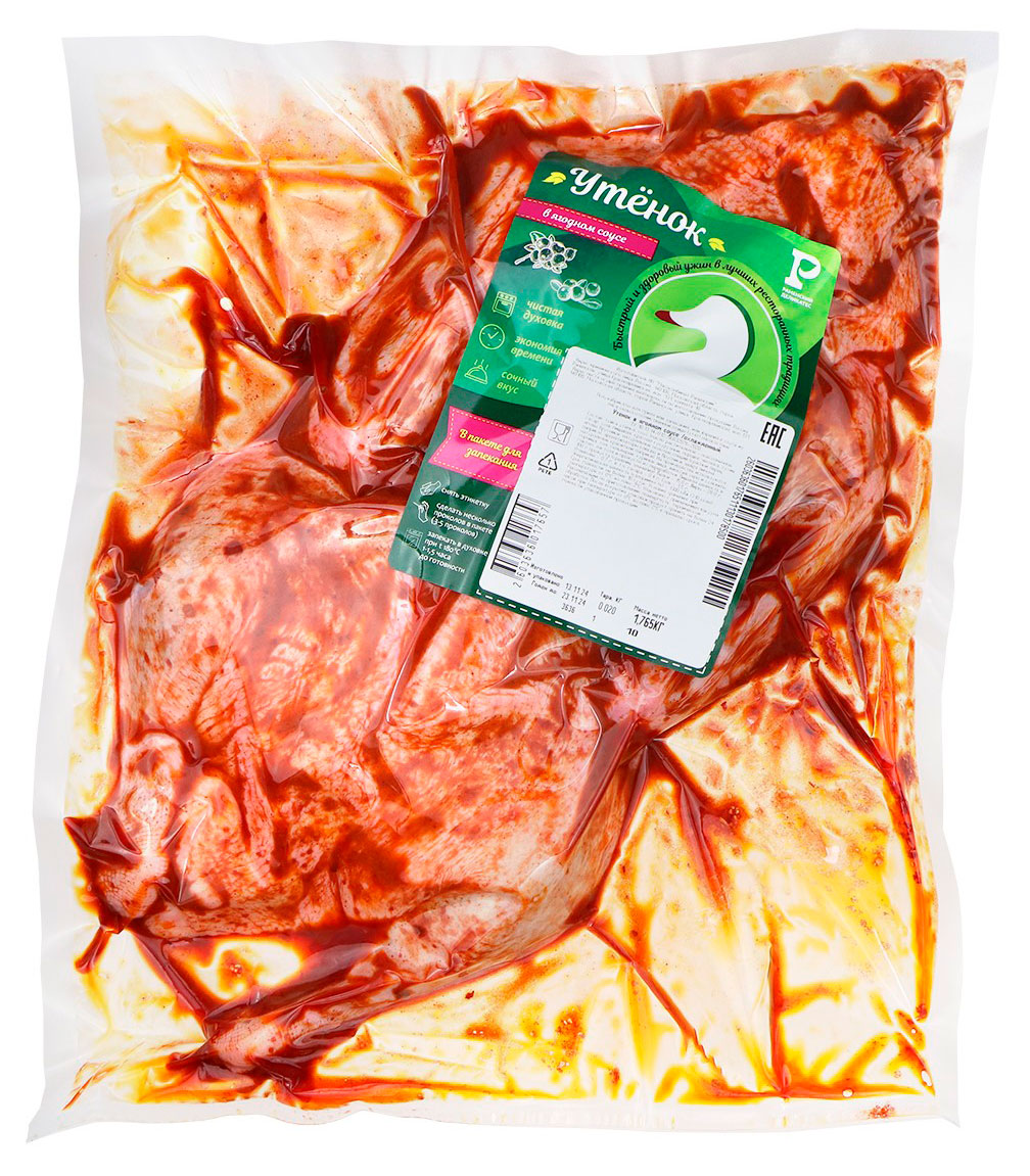 

Тушка утенка Раменский Деликатес в ягодном соусе охлажденная, ~ 2 кг