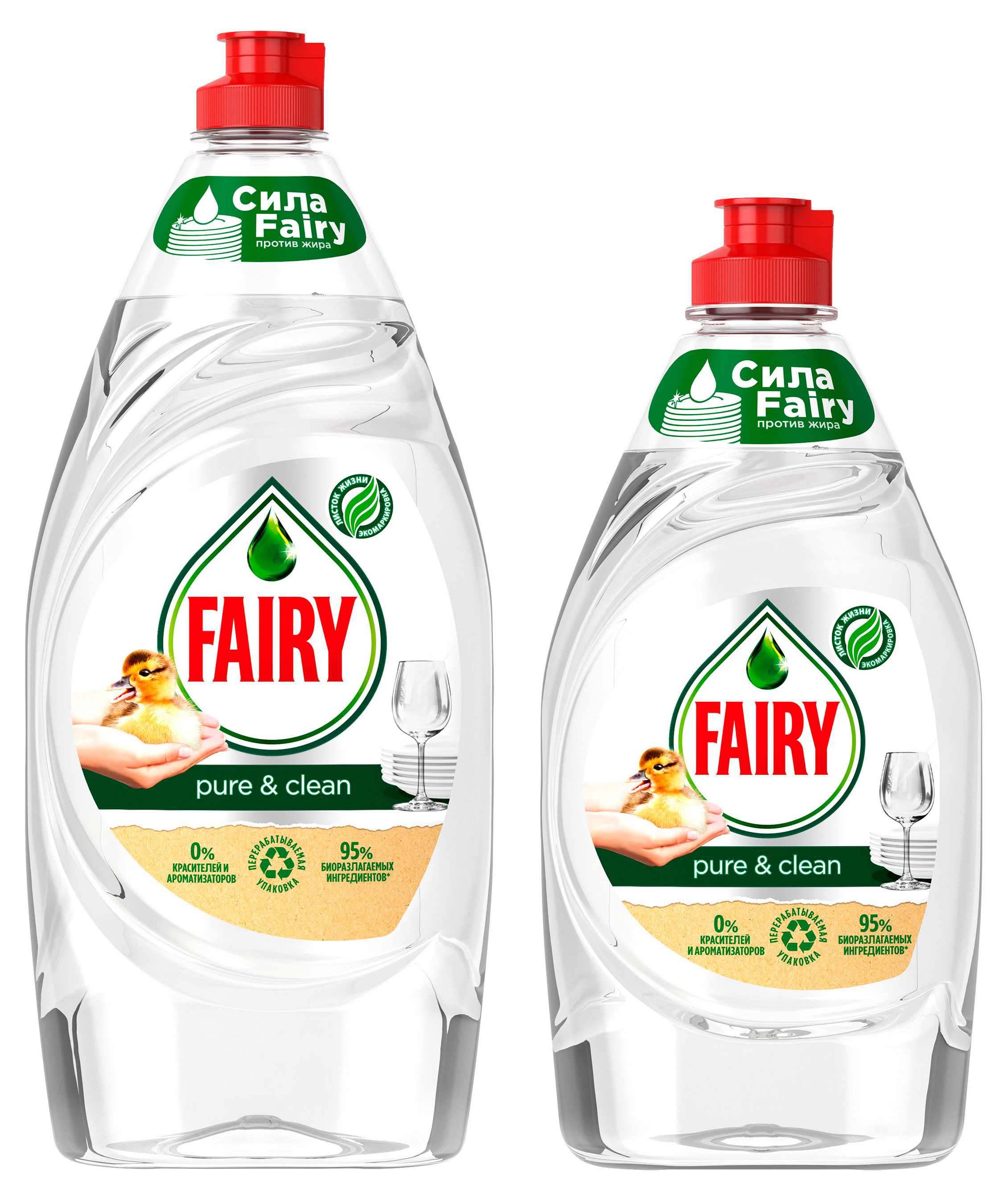 

Гель для мытья посуды Fairy Pure&Clean, 900 + 450 мл