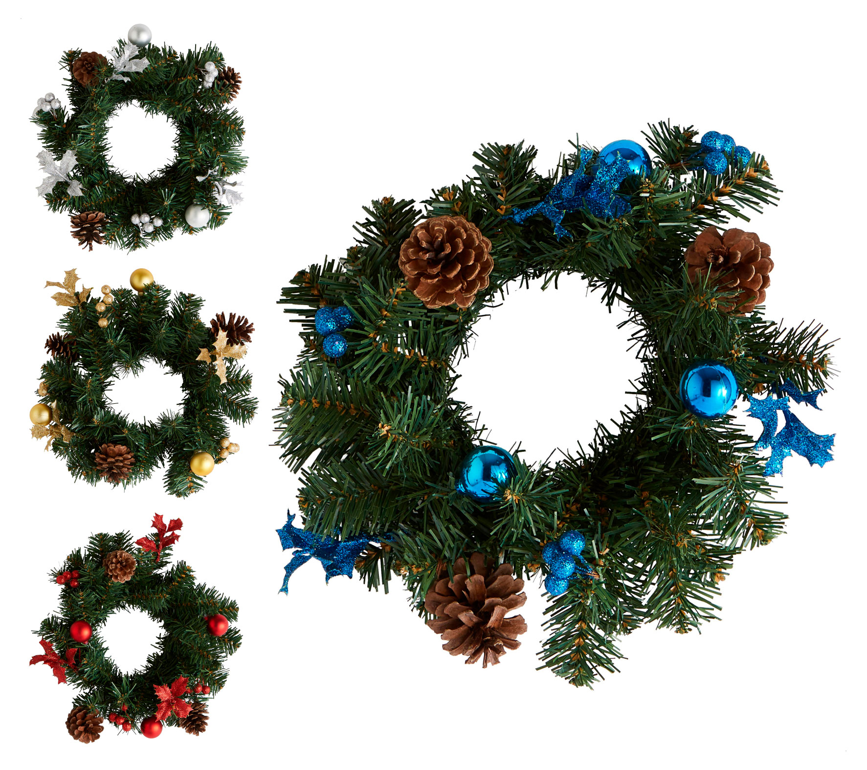 

Декоративный венок 25 см, 1 шт в ассортименте