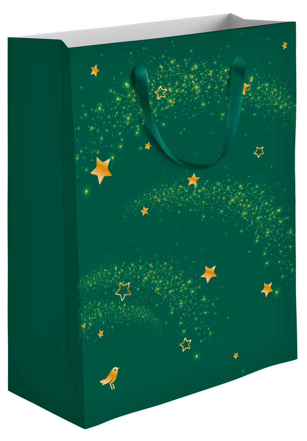 

Пакет подарочный АШАН Красная птица зеленый, 24х33 см