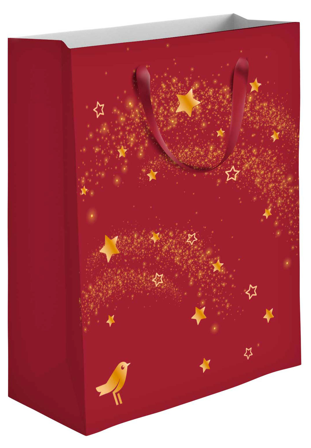 

Пакет подарочный АШАН Красная птица красный, 14х11 см