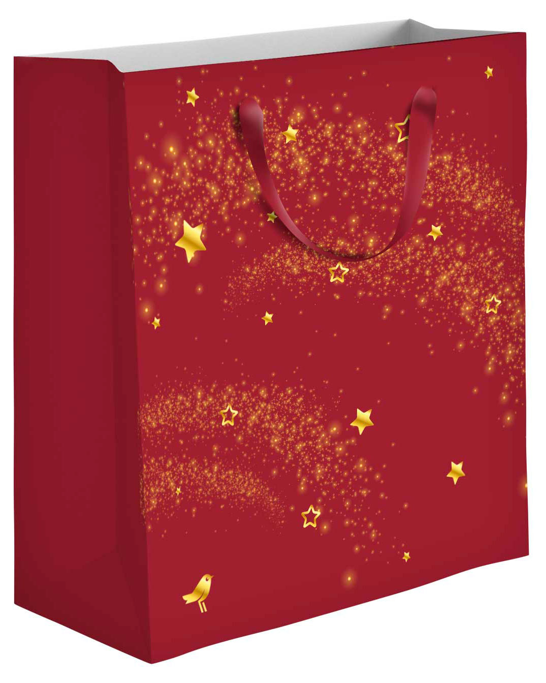 

Пакет подарочный АШАН Красная птица красный, 21х23 см