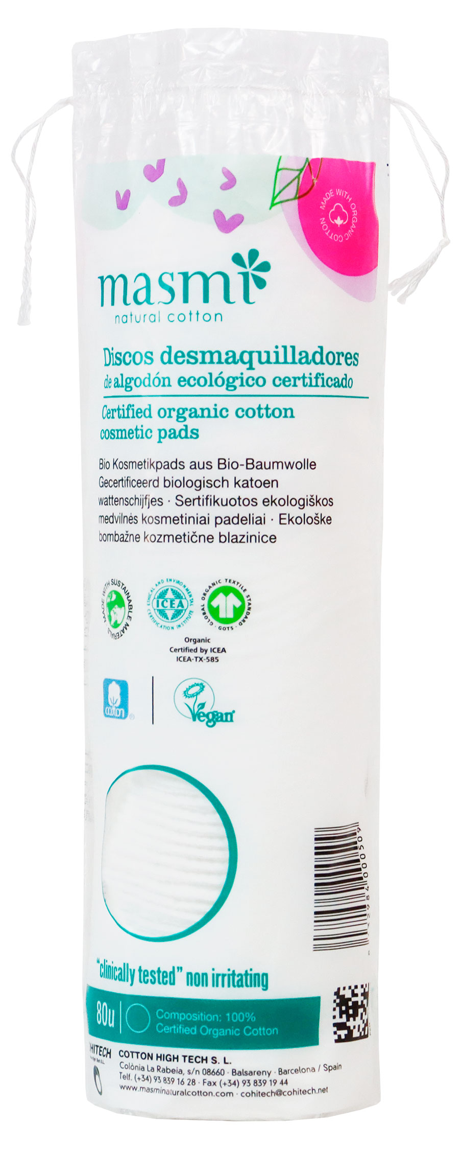 

Ватные диски Masmi Испания, 80 шт