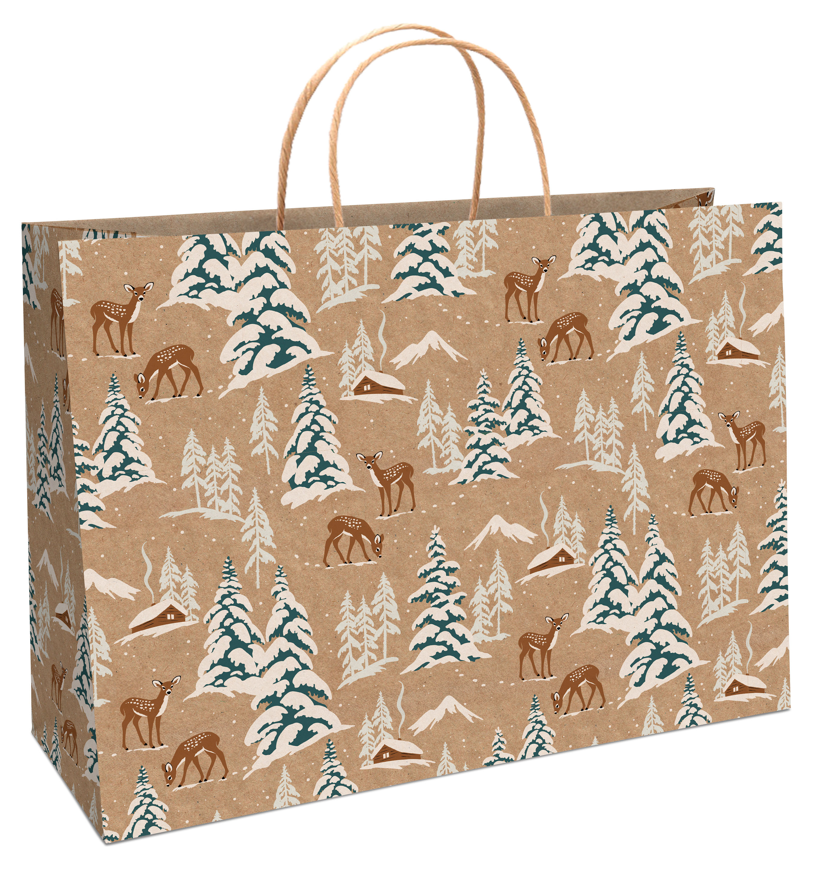 

Пакет подарочный АШАН Красная птица под крафт 55х41 см, 1 шт в ассортименте