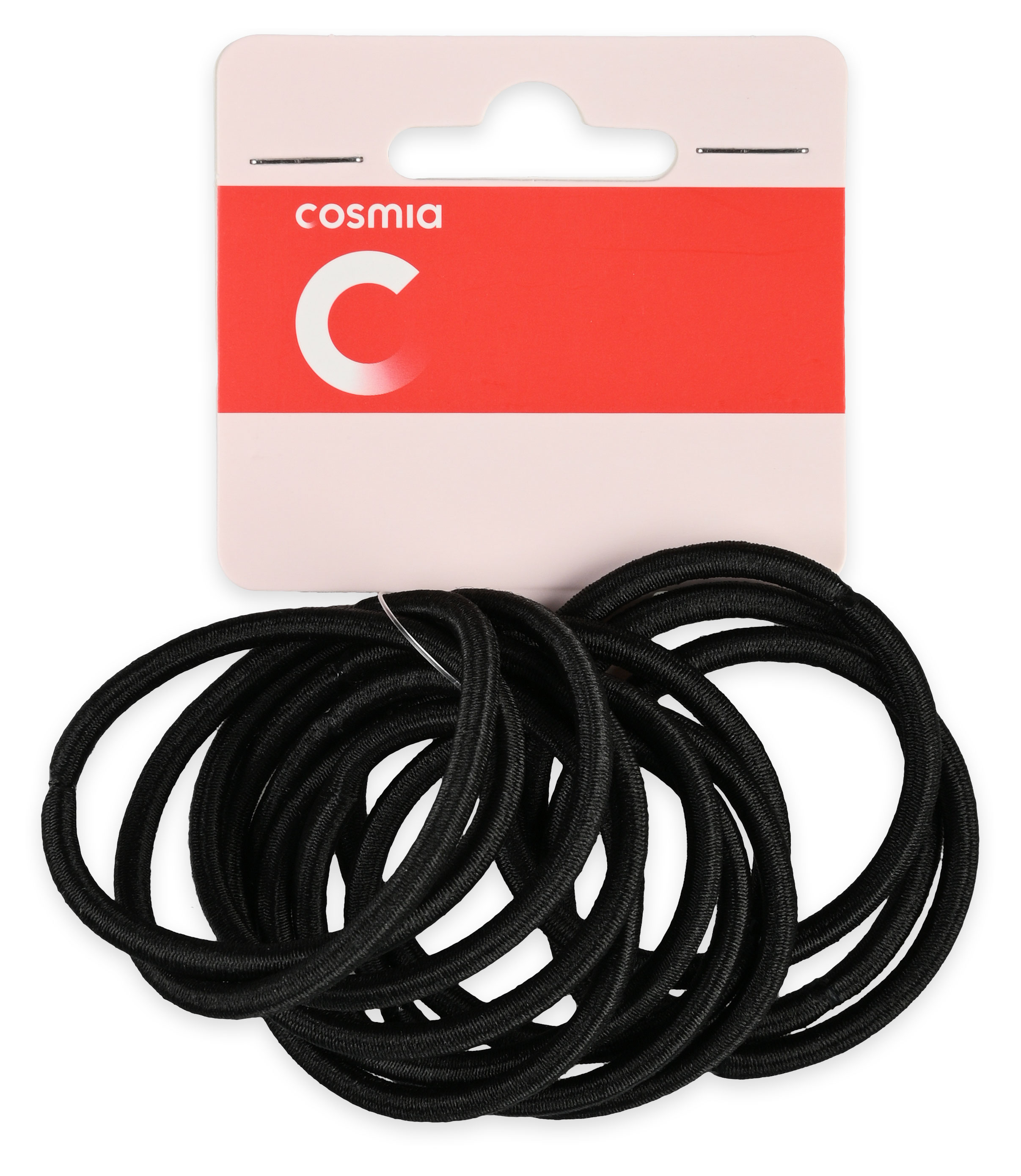 

Резинки для волос Cosmia тонкие черные, 12 шт