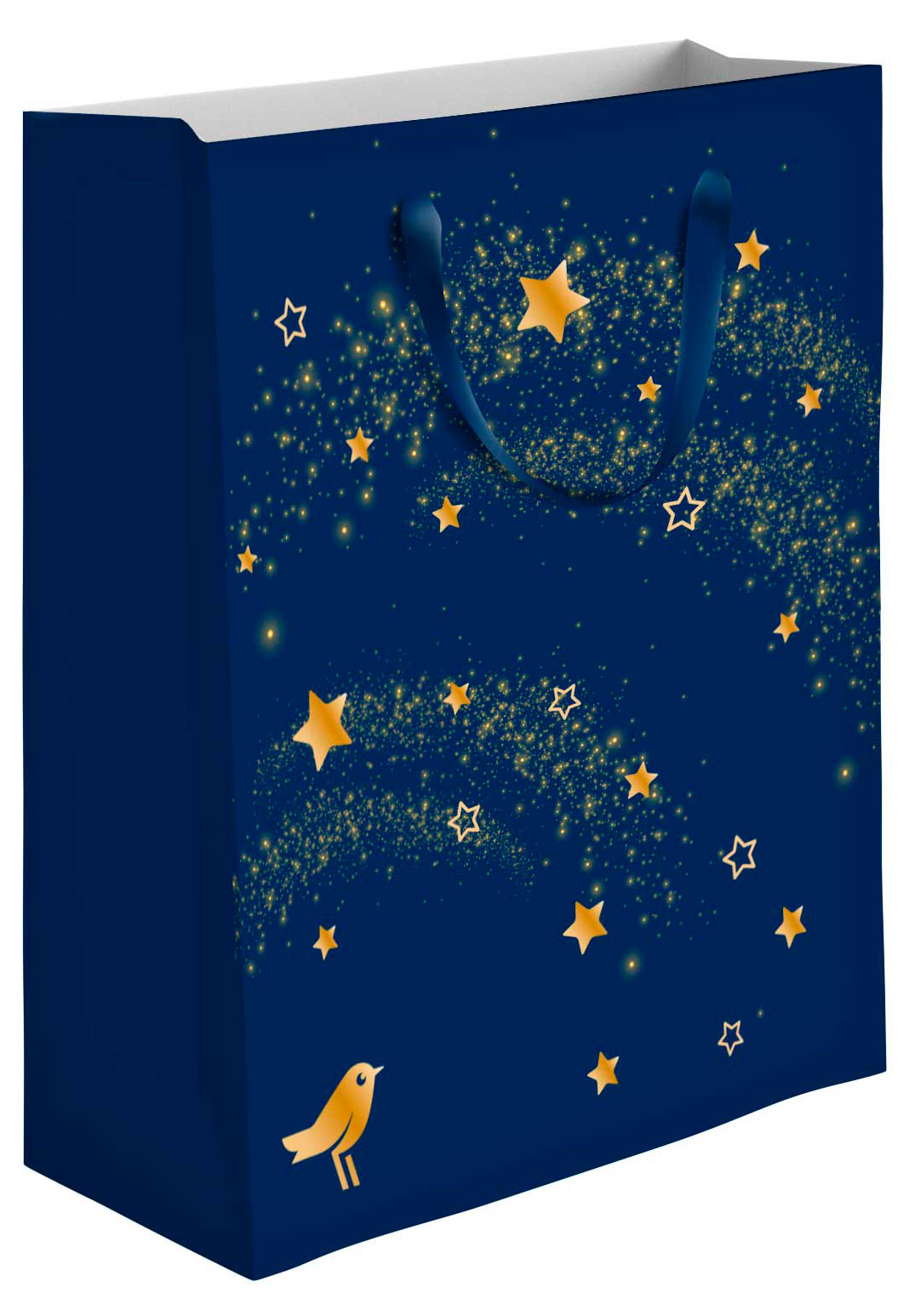 

Пакет подарочный АШАН Красная птица синий, 14х11 см