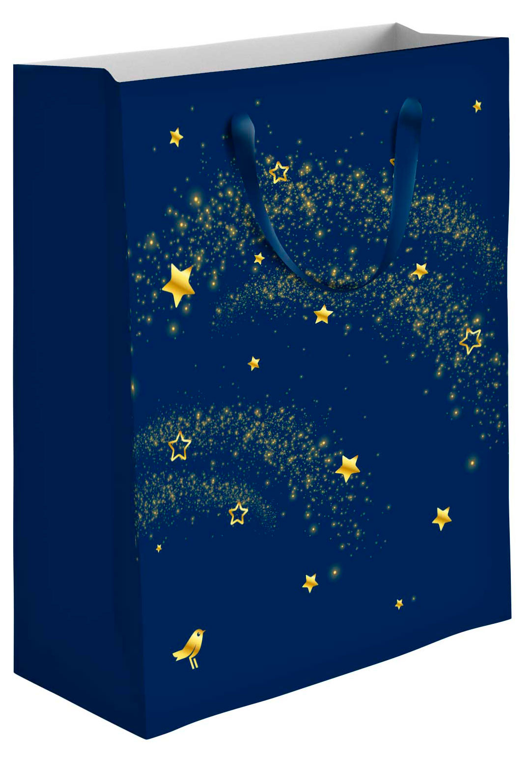 

Пакет подарочный АШАН Красная птица синий, 41х55 см