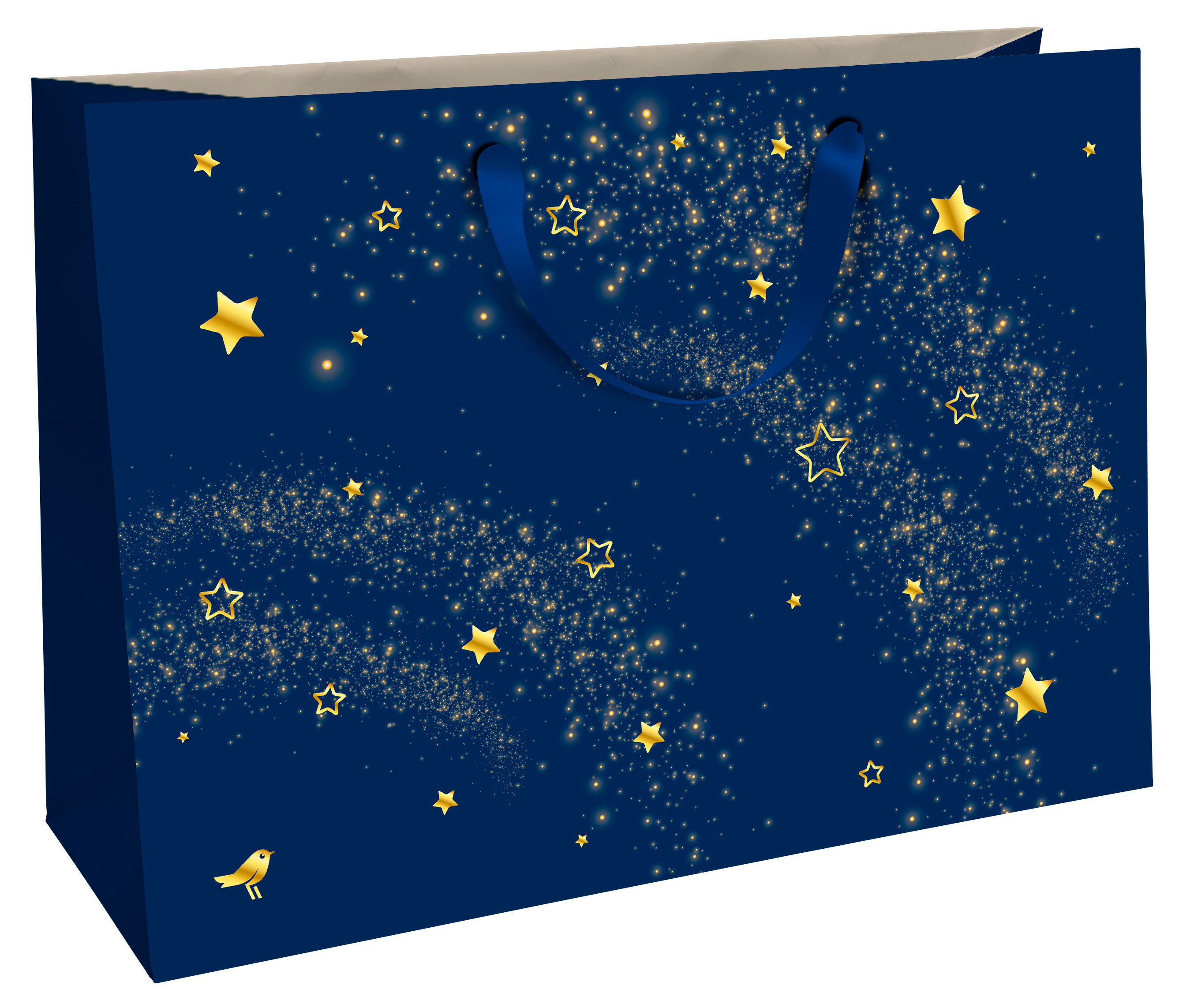 

Пакет подарочный АШАН Красная птица синий, 55х41 см