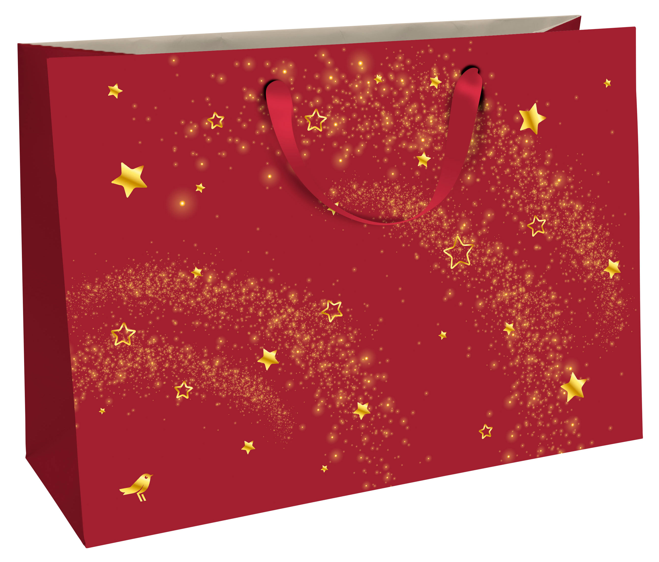 

Пакет подарочный АШАН Красная птица красный, 55х41 см