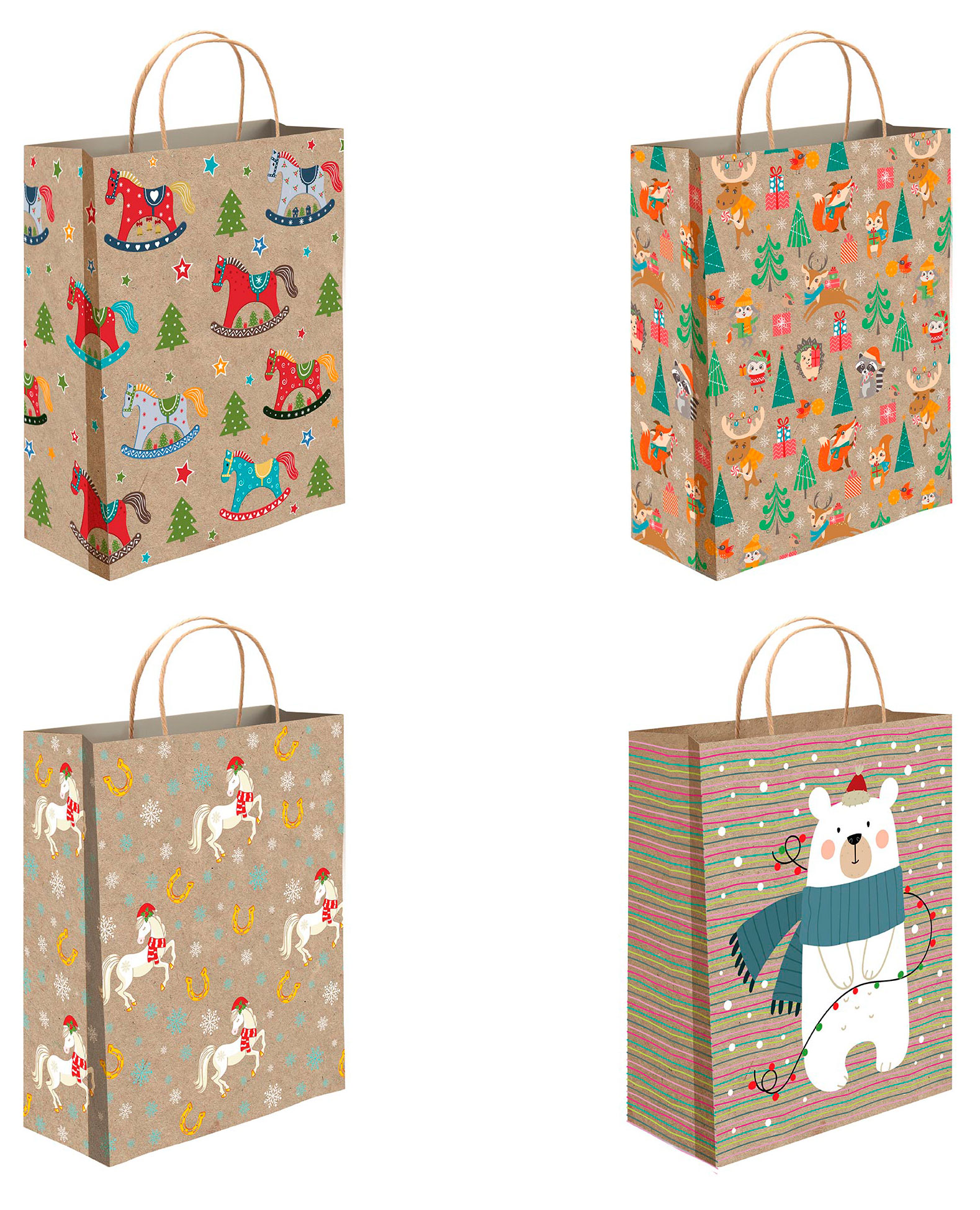 

Пакет подарочный АШАН Красная птица под крафт 11х14 см, 1 шт в ассортименте