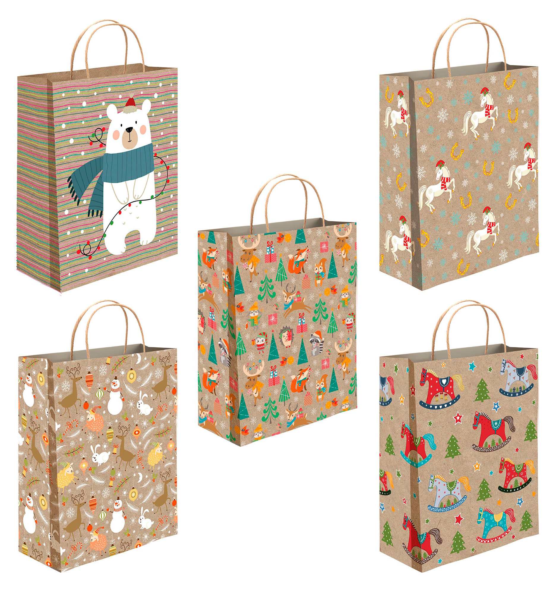 

Пакет подарочный АШАН Красная птица под крафт 26х32 см, 1 шт в ассортименте