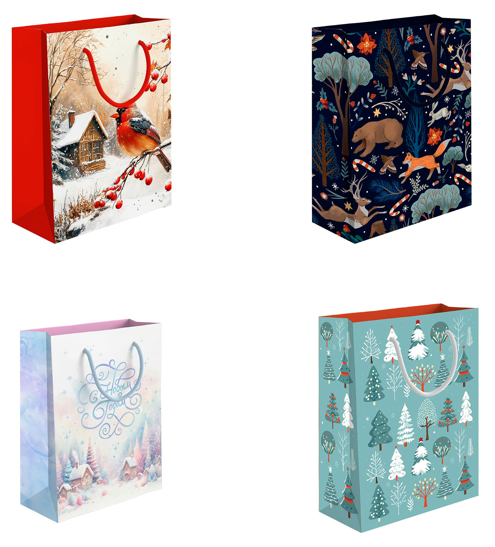 

Пакет подарочный АШАН Красная птица 11х14 см, 1 шт в ассортименте