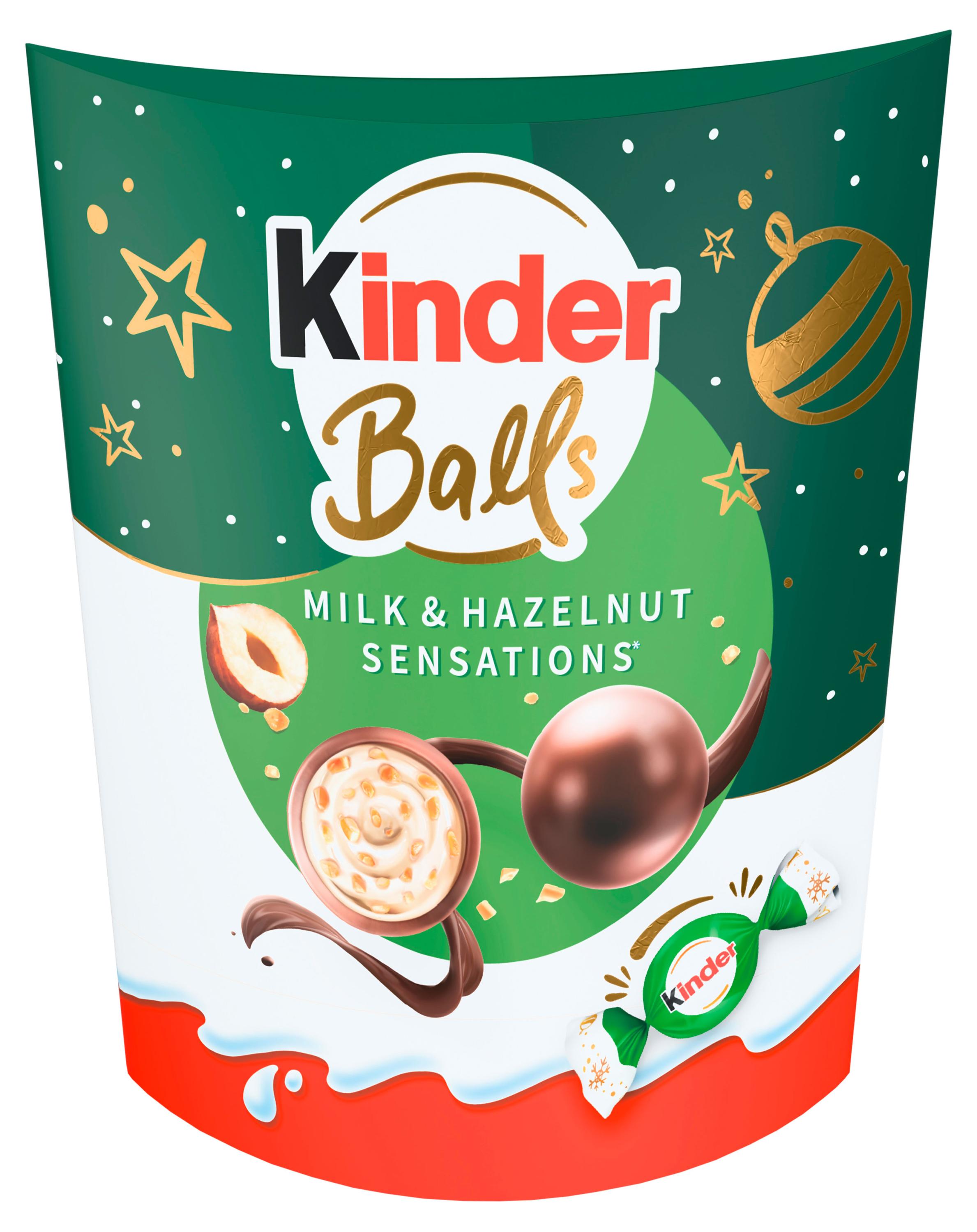 

Конфеты Kinder Balls с молочной начинкой и орехами, 90 г