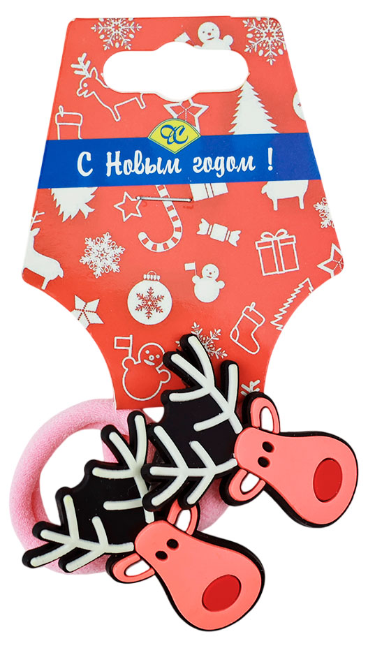 

Резинка для волос новогодняя Дамское счастье 2790, 1 пара в ассортименте