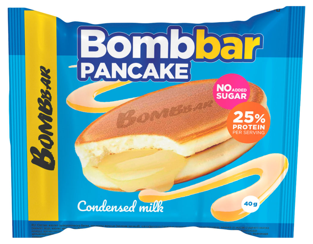 

Панкейк протеиновый Bombbar Сгущенка, 40 г