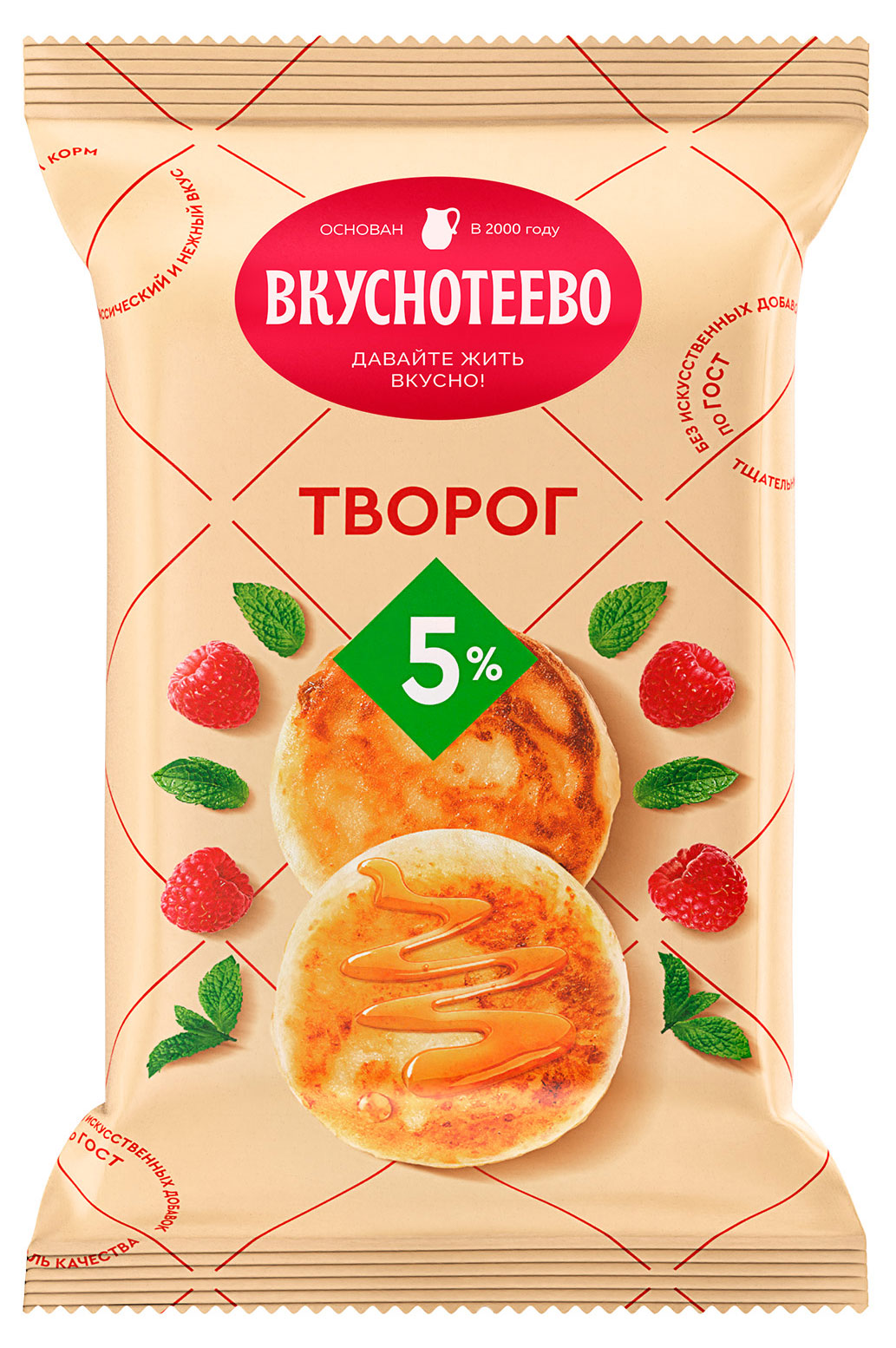 

Творог Вкуснотеево 5% БЗМЖ, 350 г