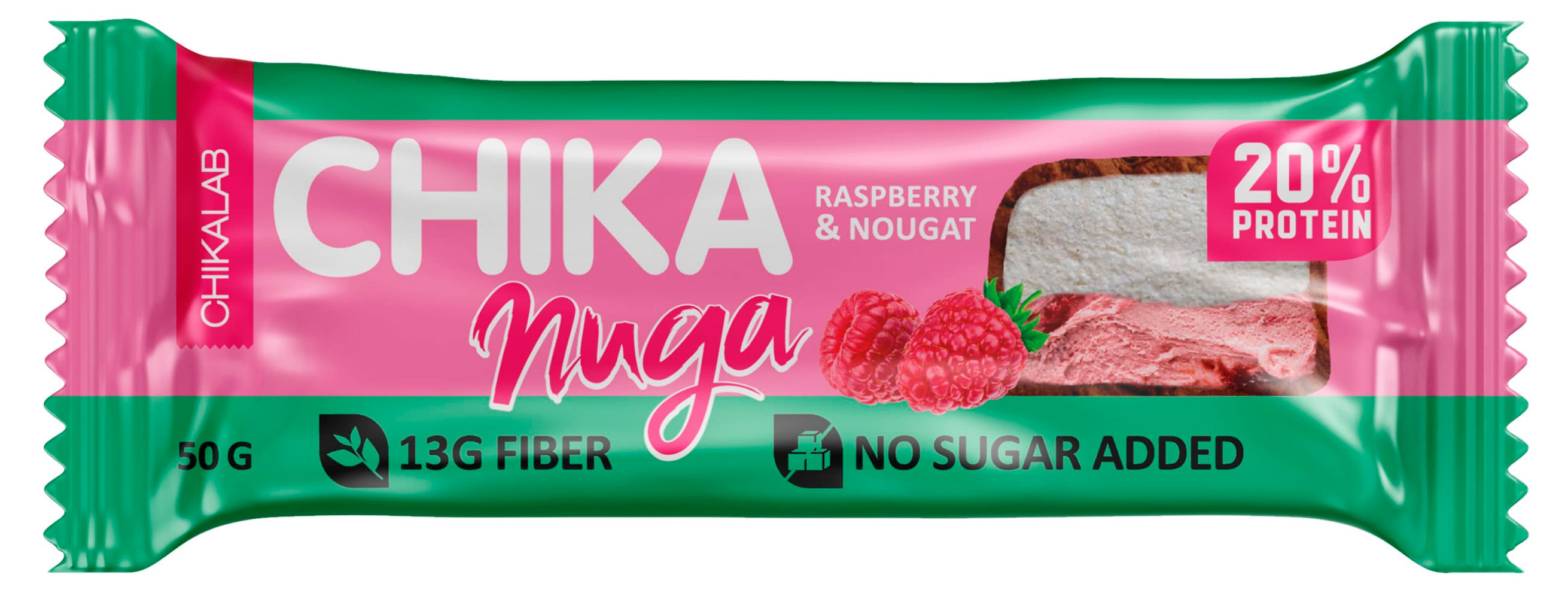 

Батончик протеиновый Chikalab Нуга с малиной, 50 г