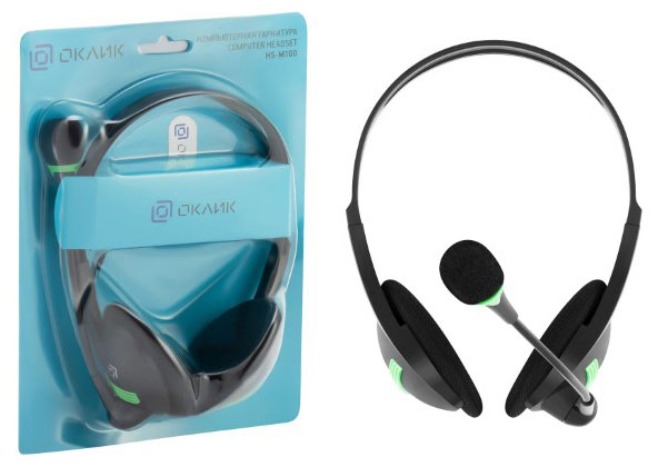 

Гарнитура компьютерная Oklick HS-M100