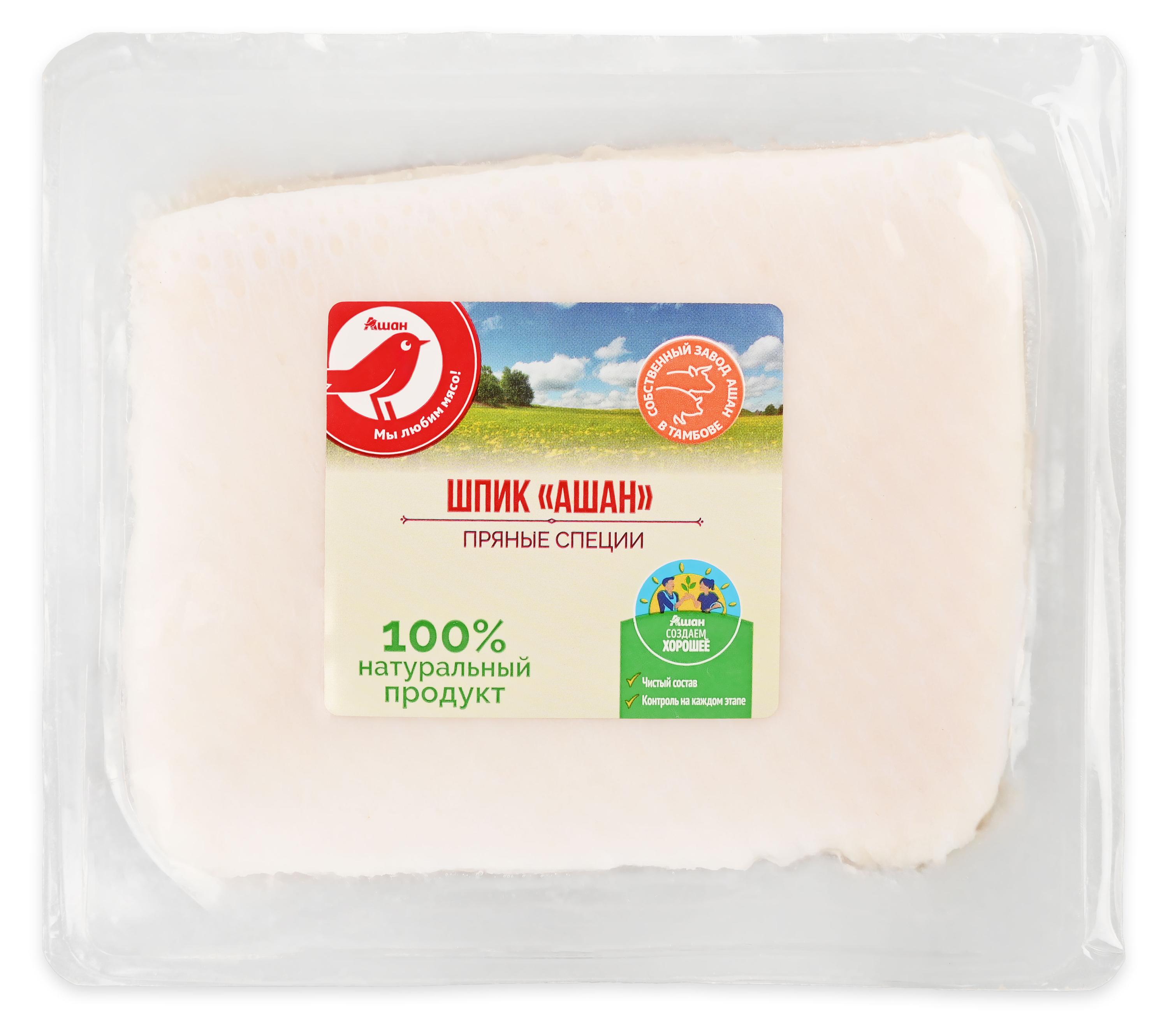 

Шпик свиной АШАН Красная птица Сельский с чесноком, ~ 650 г