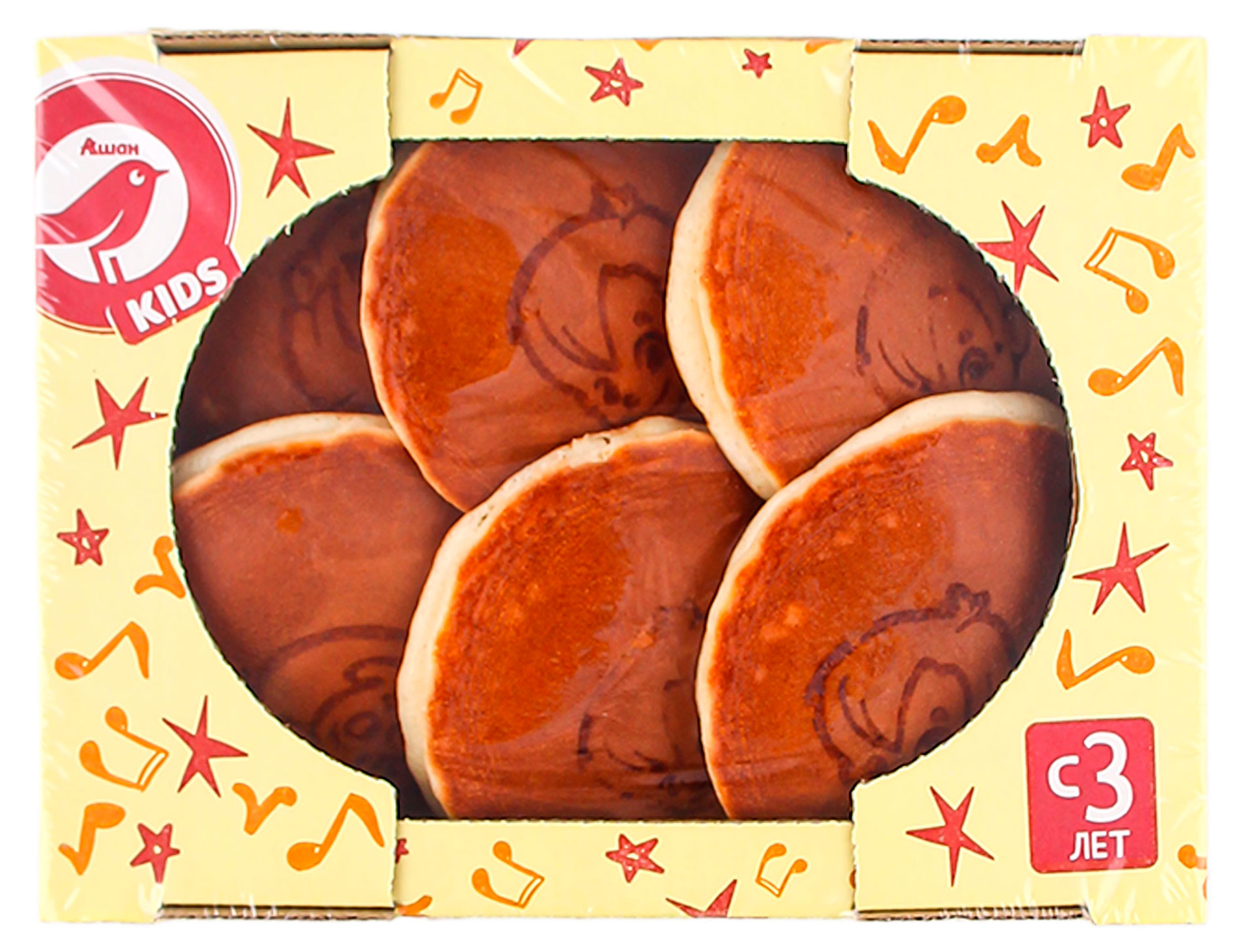 

Печенье бисквитное АШАН Красная птица Kids со вкусом сгущенки, 320 г