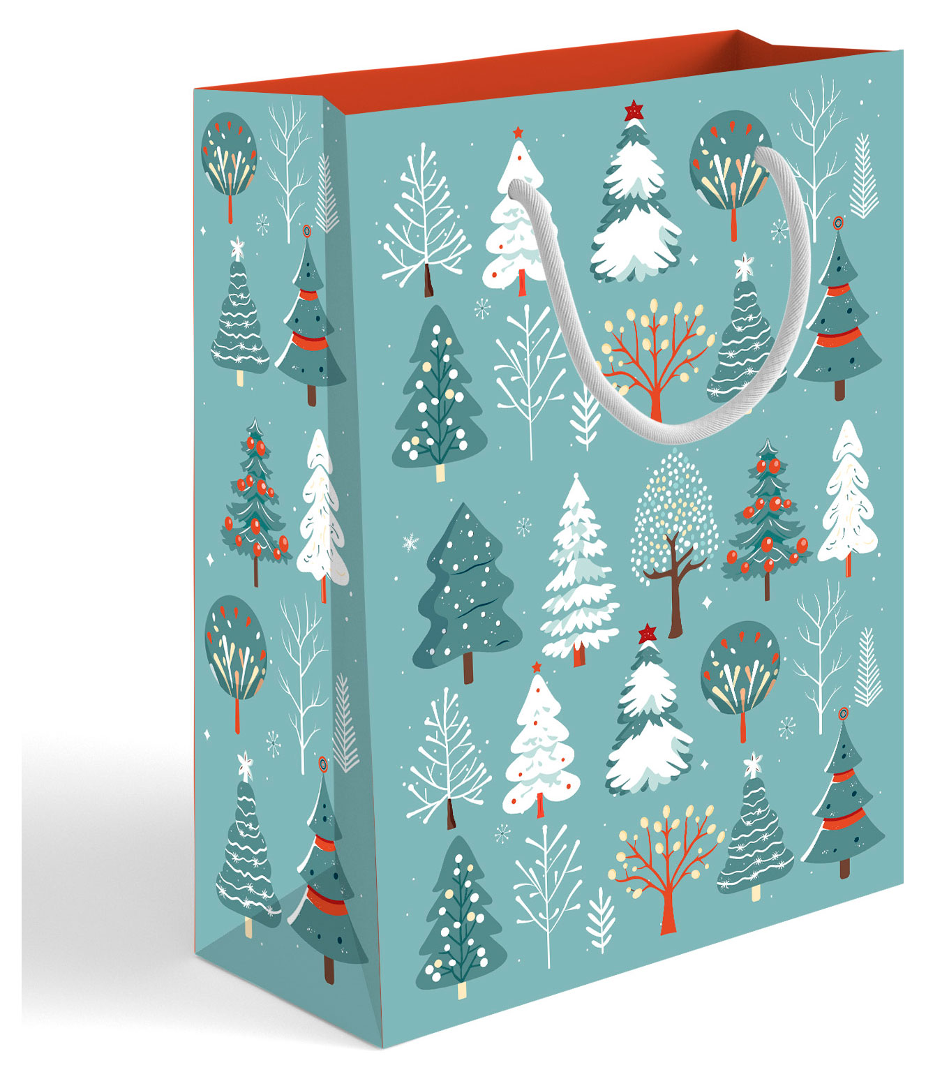 

Пакет подарочный АШАН Красная птица Зимний лес, 41х55 см 1 шт
