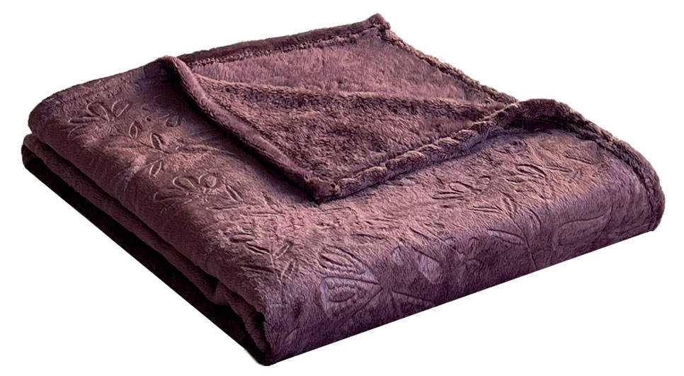 

Плед Actuel фланелевый сливовое вино, 125х150 см