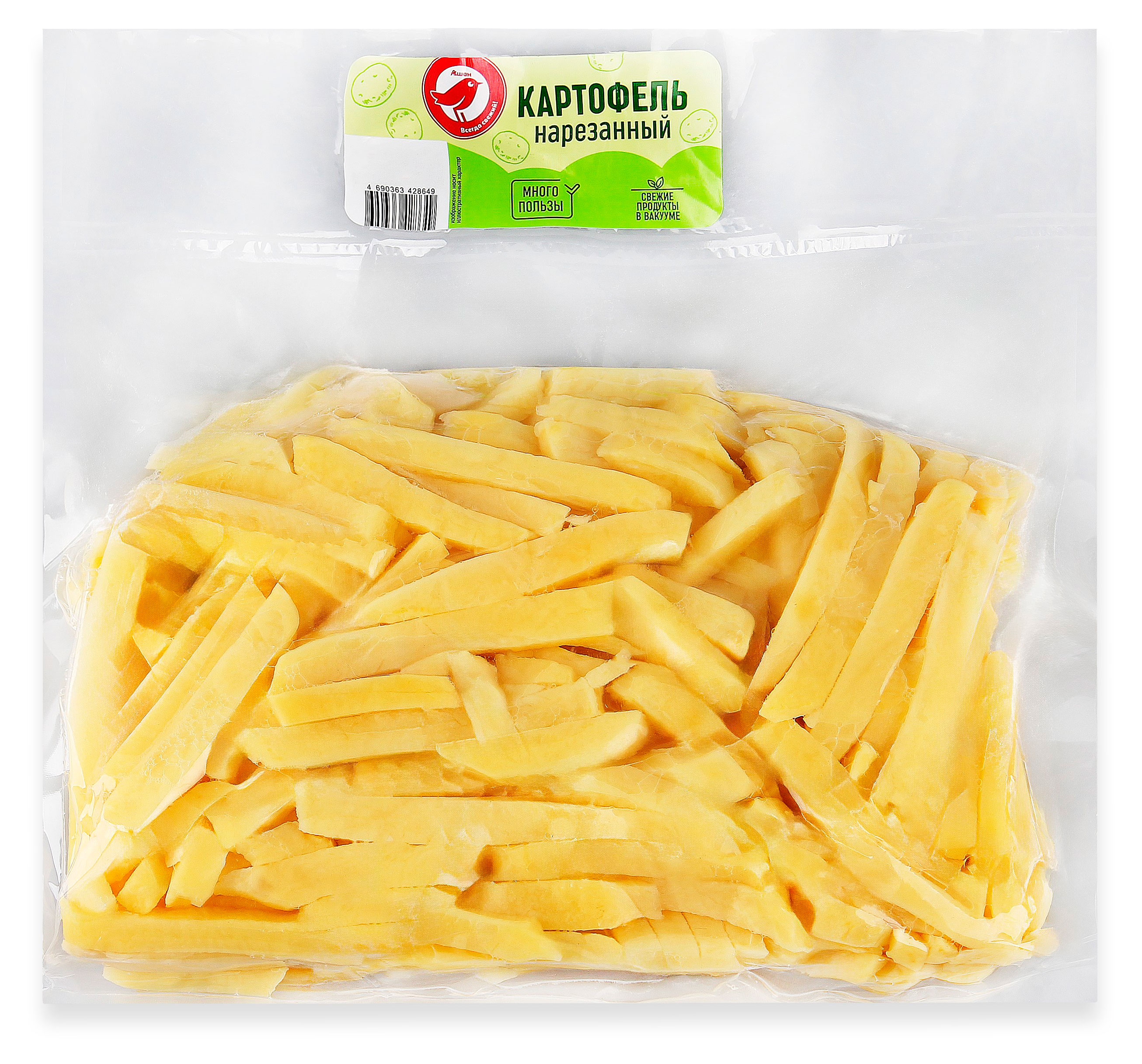 

Картофель АШАН Красная птица соломка, 1 кг