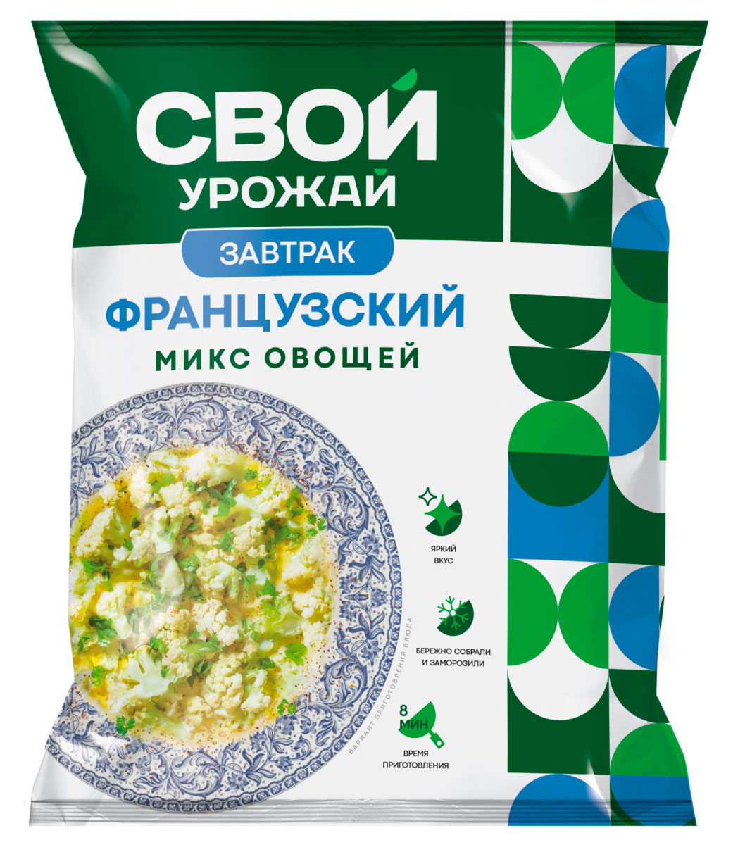 

Овощная смесь Французский завтрак Свой Урожай быстрозамороженная, 300 г