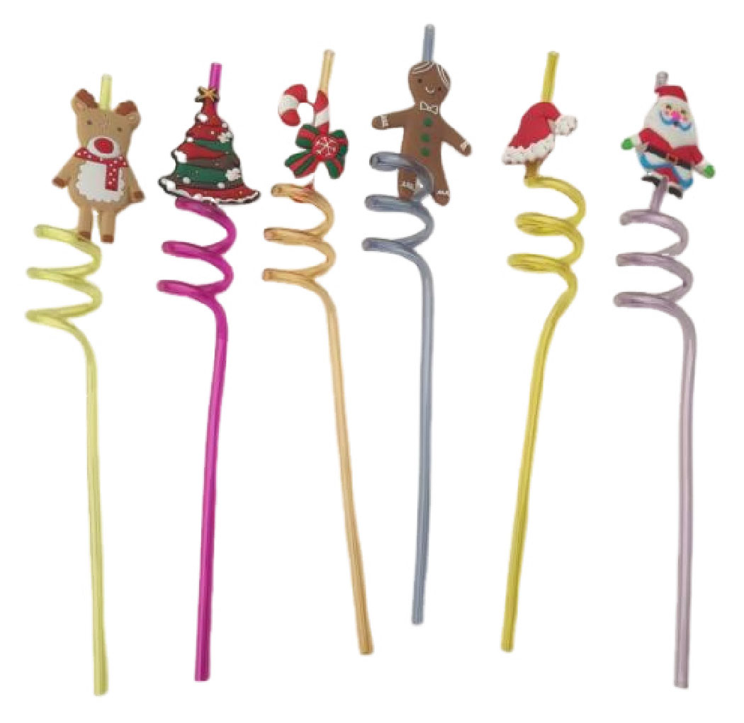 

Трубочки для напитков Actuel Новый год 26 см, 6 шт