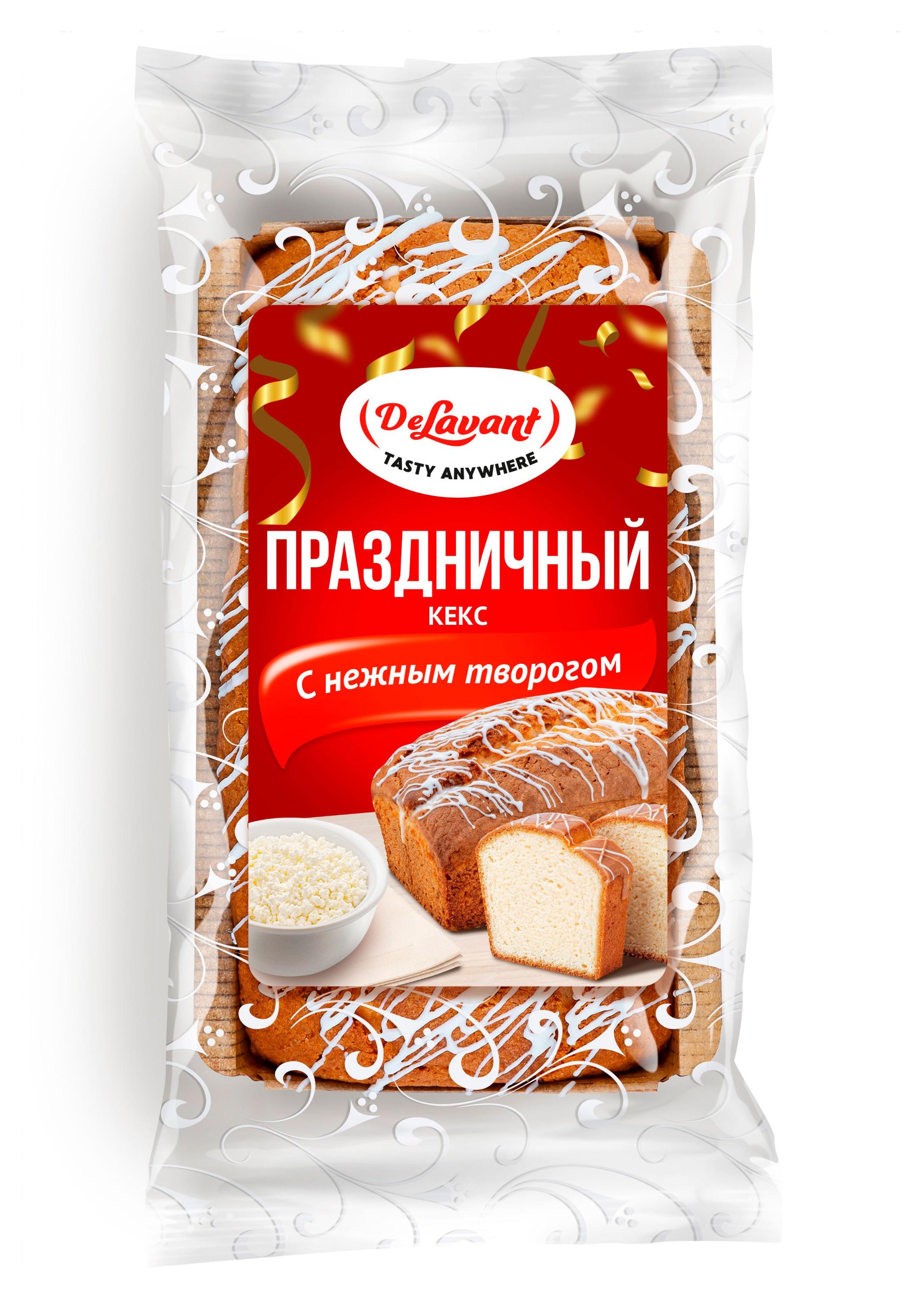 

Кекс DeLavant Праздничный с творогом, 350 г