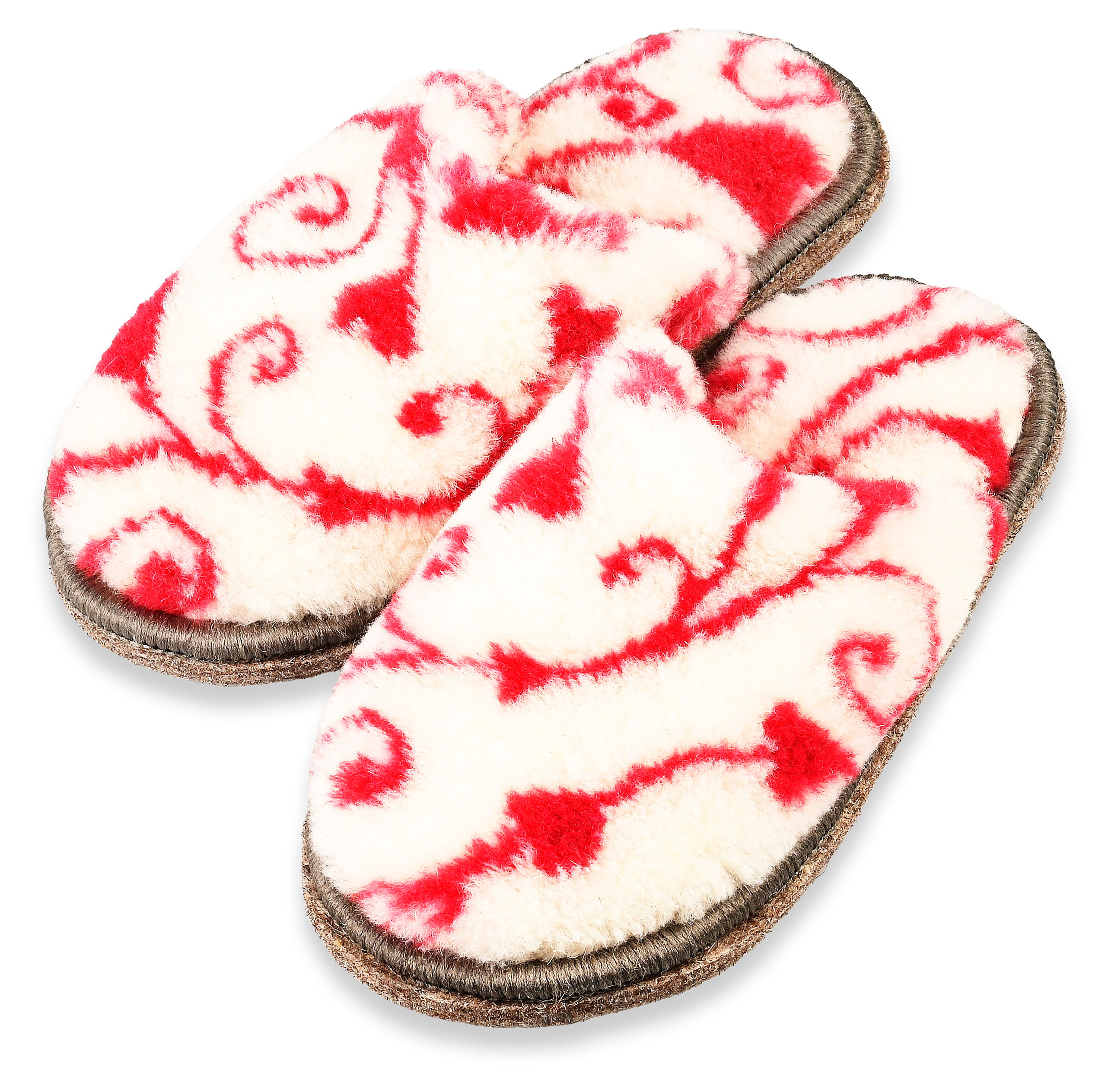 

Тапочки женские InExtenso Гжель с закрытым носом бело-красные, р. 38-39/40-41