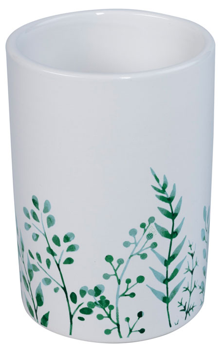 

Стакан для зубных щеток бело-зеленый, 1 шт