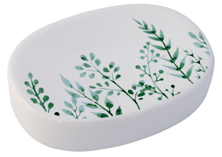 

Мыльница бело-зеленая, 1 шт