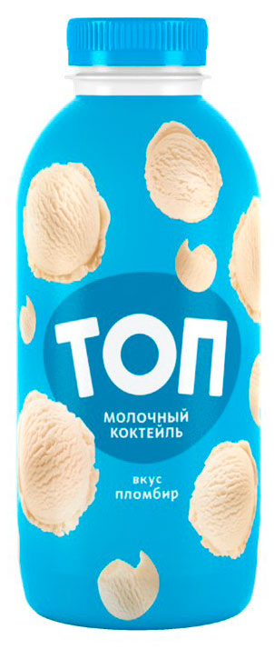 

Коктейль молочный ТОП со вкусом пломбира 2% БЗМЖ Беларусь, 450 г