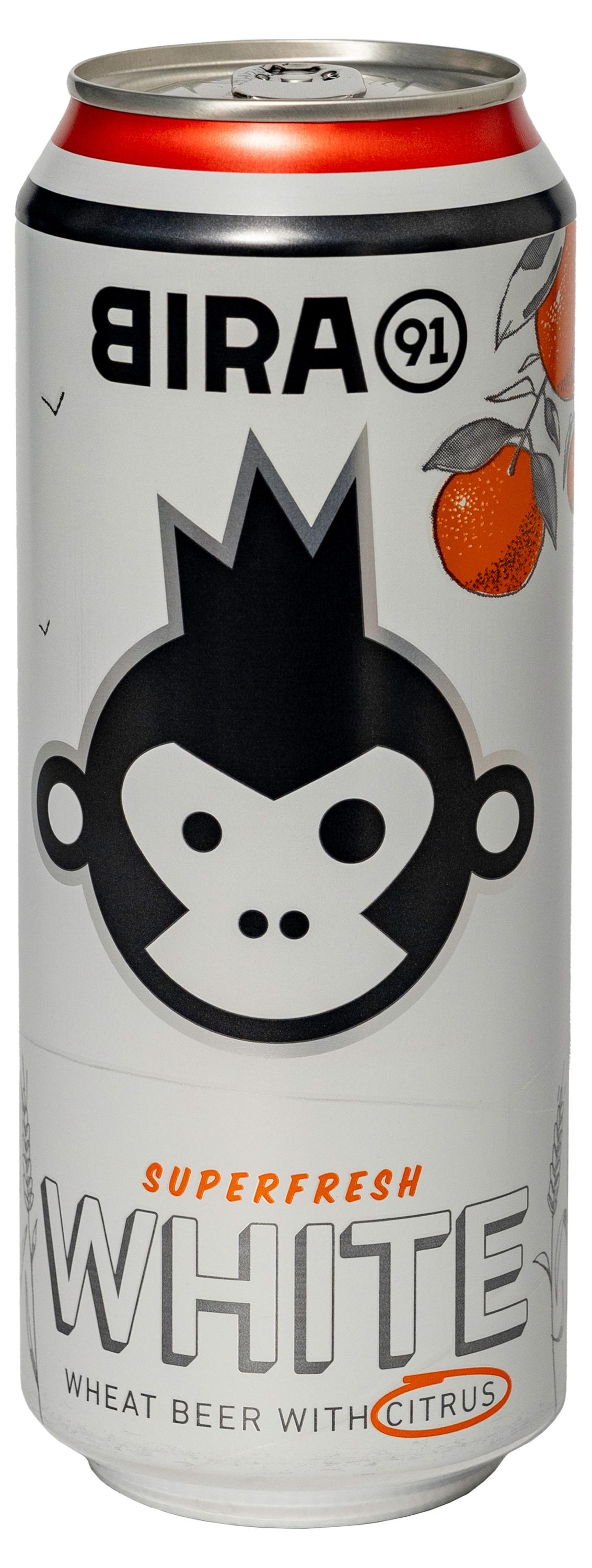 

Напиток пивной Bira 91 Superfresh white 4,7% Индия, 0,5 л