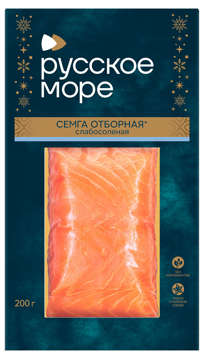 

Семга Русское море слабосоленая филе-кусок, 200 г