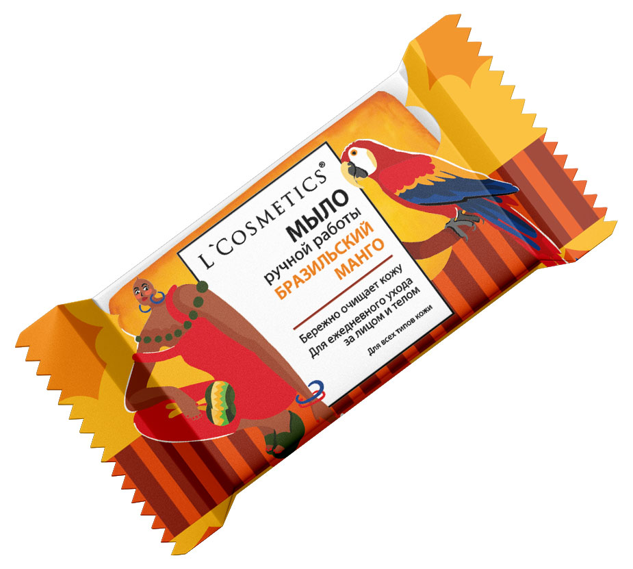 

Мыло косметическое L'Cosmetics Бразильский манго ручная работа, 80 г