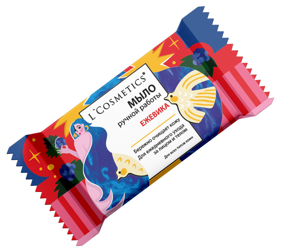 

Мыло косметическое L'Cosmetics Лесная ежевика ручная работа, 80 г