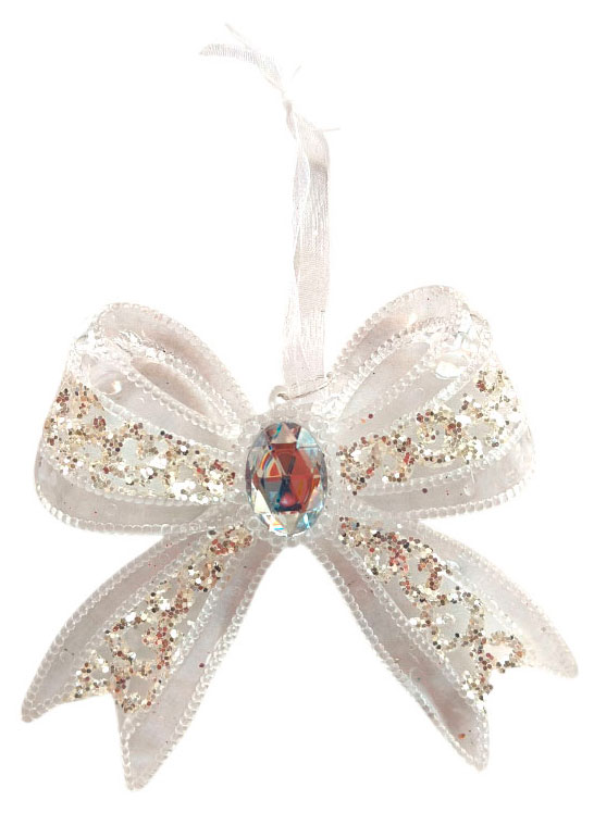 

Елочное украшение Actuel Розовый зефир Подвеска Бант, 13,5 см