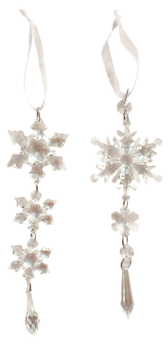 

Елочное украшение Actuel Снежная королева Подвеска Снежинка 15 см, 1 шт в ассортименте